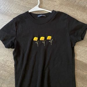 Brandy Melville Poppy flower shirt